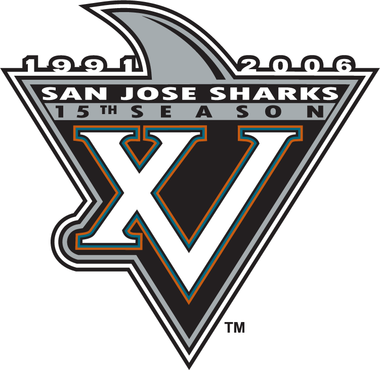 San Jose Sharks 2006 Anniversary Logo t shirts iron on transfers